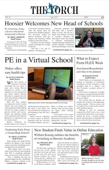 student newspaper hoosier academies virtual high school