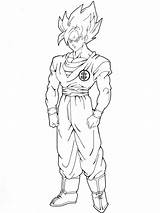 Saiyan Super Goku Coloring Body Pages Drawings Drawing Sketch Ssj Ii Color Deviantart Getcolorings Getdrawings Popular Print sketch template