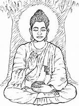 Buddhism Gautam Gautama Buddhist Head sketch template