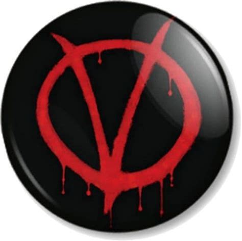 v for vendetta logo pinback button badge insignia political anarchist