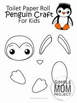 Toilet Roll Penguin Paper Printable Templates Craft Crafts Template Animal Cut Kids Easy Animals Simplemomproject Make Penguins Tube Choose Board sketch template