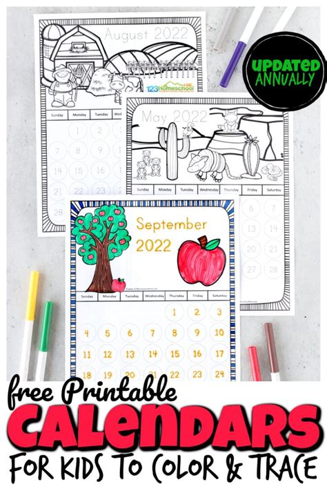 kindergarten daily calendar printable worksheets