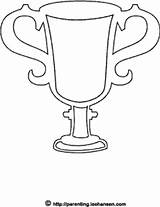 Coloring Trophy Awards Medals Award Printable Trophies Winner Prize Color Ribbons sketch template