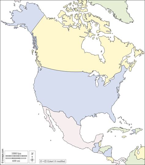 north america  map  blank map  outline map  base map