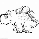 Coloring Easy Dinosaur Pages Printable Getcolorings Cute Color sketch template