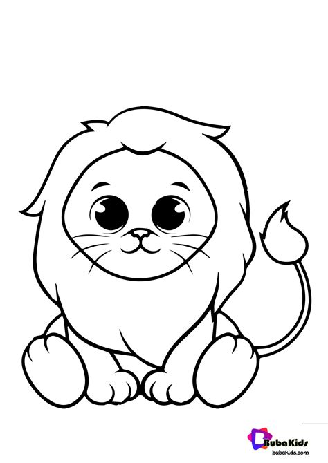 lion kids coloring page coloring pages