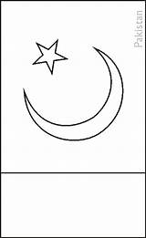 Flag Coloring Flags Pakistani Pakistan Asia Crwflags Book Colouring Pk Large Fotw sketch template