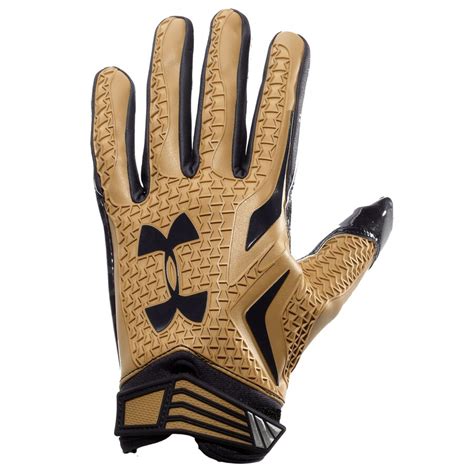 armour notre dame fighting irish gold authentic receiver performance gloves