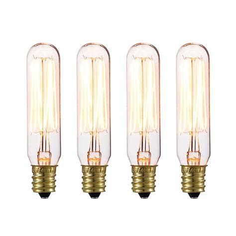 globe electric  incandescent vintage edison mini tube light bulb  pack  home depot canada