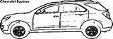 Coloring Chevy Cruze Chevrolet Pages Equinox Template Car sketch template