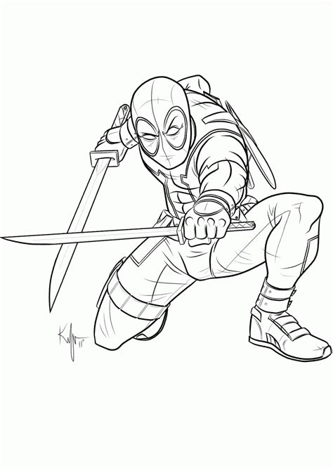 deadpool coloring pages printable