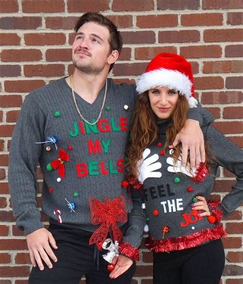 18 ugly christmas sweaters for couples that are so corny they re cute