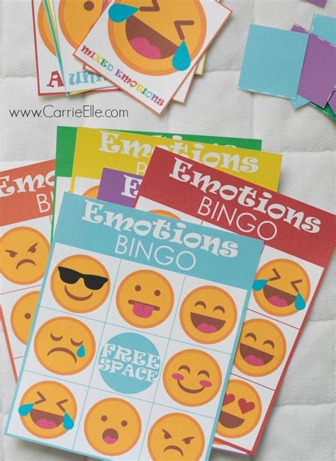 printable kids games emotion bingo inspired
