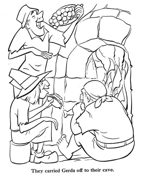 robbers cave coloring page fairy tales