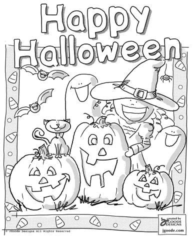 printable coloring pages halloween  lunawsome
