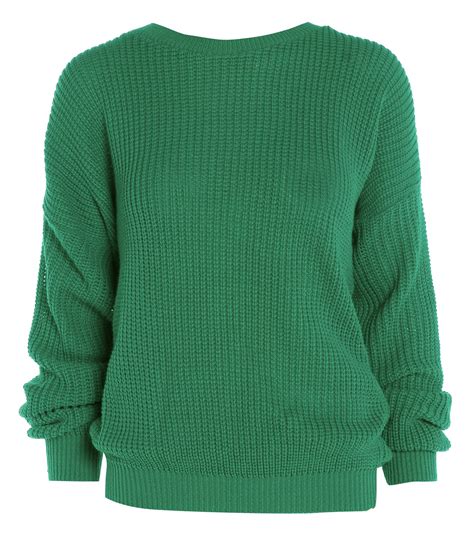 Dark Green Sweaters Womens