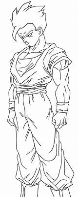 Gohan Dbz Coloring Pages Mystic Dragon Ball Super Lineart Prints sketch template