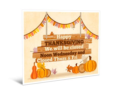 printable closed thanksgiving day signs  printable