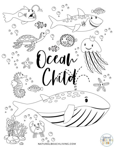 ocean theme coloring pages printable coloring pages