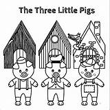 Pigs Three Little Coloring Printable Story Pages Worksheets Wolf Bad Drawing Big Template Clipart Tres Los Cerditos Colorear Para Activity sketch template