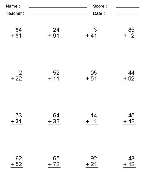 math problems  learning printable