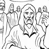 Coloring Bible Jesus Preaching sketch template
