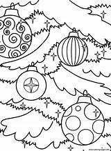 Christmas Coloring Ornaments Tree Pages Printable Decorations Ornament Kids Color Rocks sketch template
