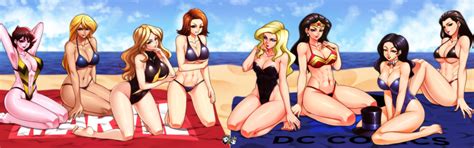 rule 34 avengers barbara morse beach bikini black canary