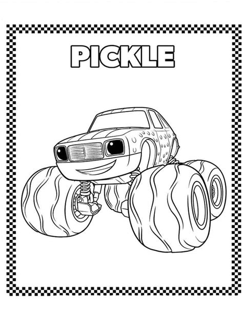 blaze   monster machines coloring pages  monster coloring