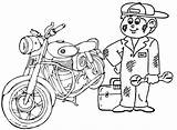 Mechanic Motorcylce sketch template