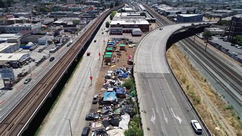 oakland homeless camp drone view youtube