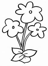 Flower Coloring Pages Simple Preschool Color Printable Kids Easy Getcoloringpages sketch template