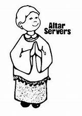 Altar Servers Mass 2006 sketch template