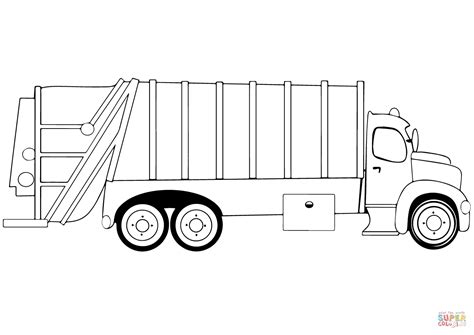 garbage truck coloring page printable web    share