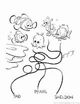 Nemo Coloring Pages Finding Pearl Sheldon Printable Marlin Tad Getdrawings Color Getcolorings sketch template