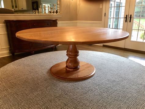 handmade large  pedestal dining table  turned base solid