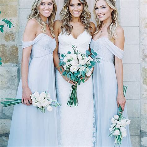 pale blue bridesmaid dress mismatched bridesmaid dresses chiffon