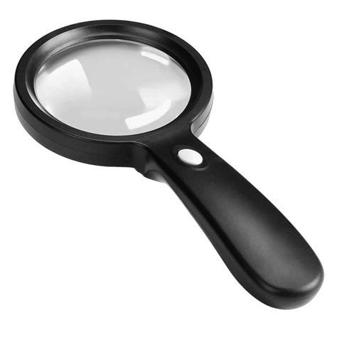 lighted magnifying glass  handheld reading magnifier glass   led lights  seniors