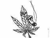 Coloring Weed Marijuana Pages Leaf Pot Printable Drawing Adults Template Color Step Kids Clipartmag sketch template