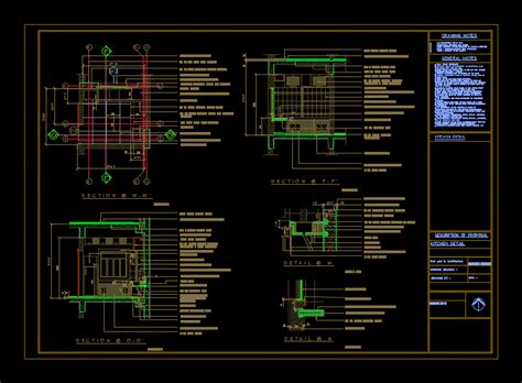working drawing kitchen detail  autocad cad  mb bibliocad