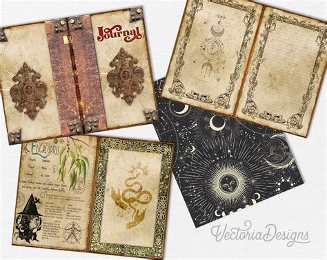 magic junk journal kit ephemera journal kit printable journal pages