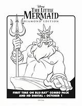 Coloring Mermaid Little King Triton Pages Sweeps4bloggers Choose Board Tweet Disney Color sketch template
