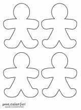 Gingerbread Printcolorfun Stencils Activities Decorate Gingerbreads sketch template