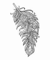 Feather Coloring sketch template