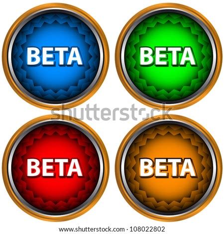beta icons stock vector