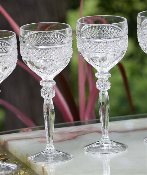 Reserved For P Sold Sold Vintage Crystal Wine Glasses Set Of 8 Tall
