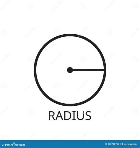 radius icon linear symbol design simple outline element vector