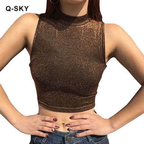 q sky sexy low cut tank tops women large u neck bottoming cotton tanks