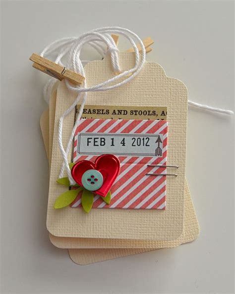 heart tag  simple scrapbook crate paper crafts