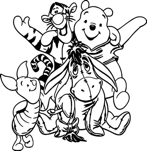 cool winnie  pooh  friends coloring page bible coloring pages